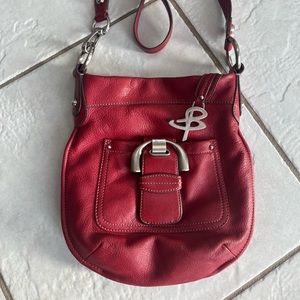 B Makowsky red purse.  Excellent condition.